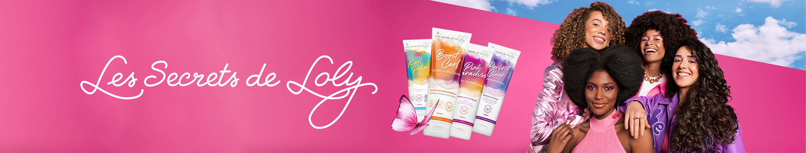 Les Secrets de Loly mit Modellen und Produkten